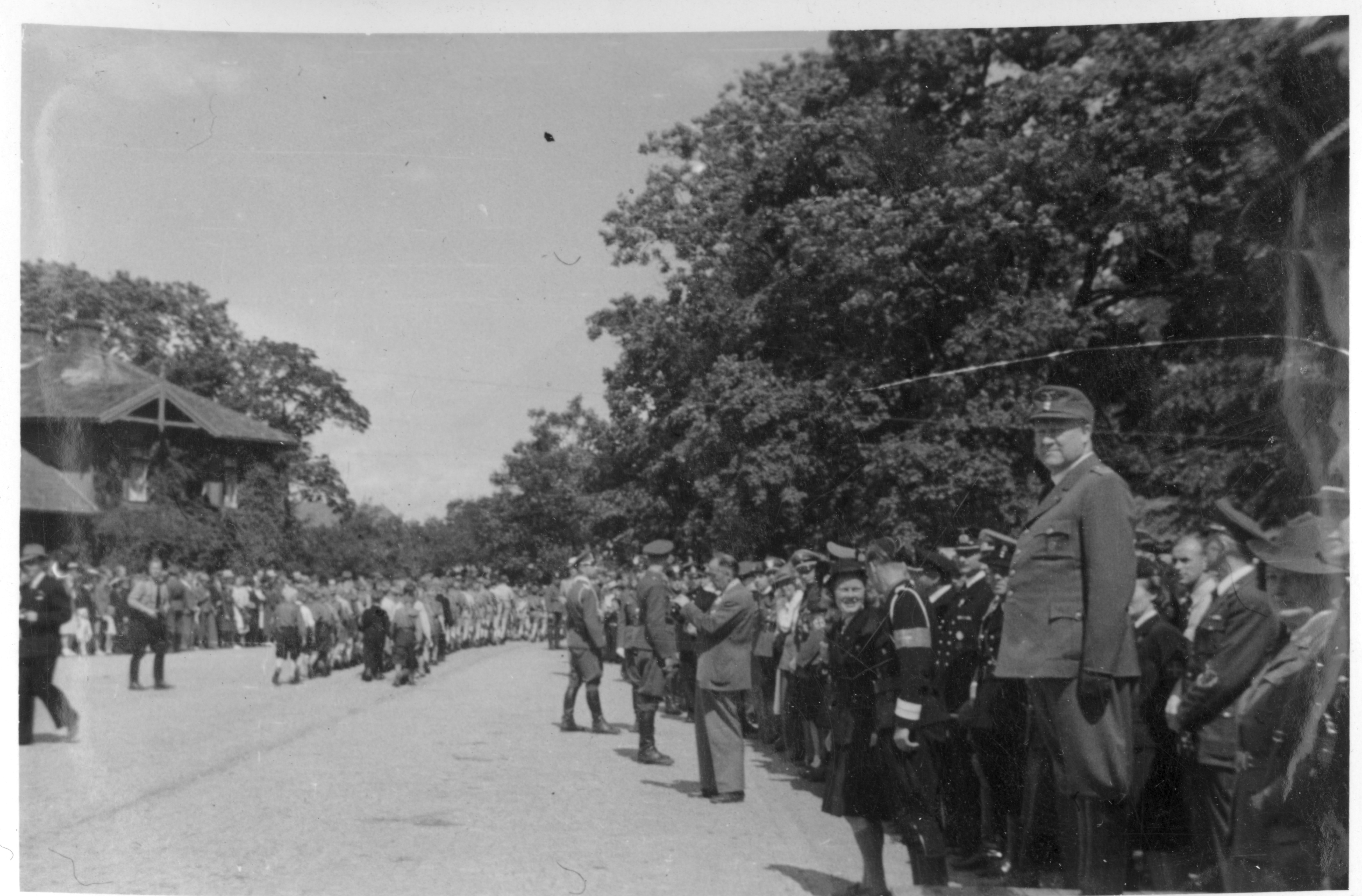 Vidkun Quisling fotografert i forbindelse med det store Borrestevne i 1942. Foto Privat